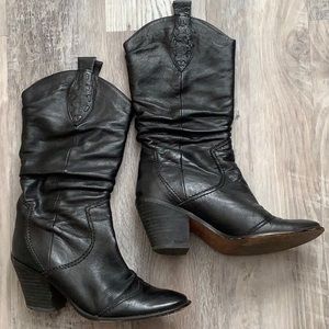 Aldo Pull On Boots - Size 36 - Black